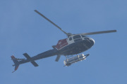 Morten 10 september 2023 - LN-OFV besøker Høyenhall, det er Helitrans som kommer med sin Airbus H125 fra 2019. Men hva er det dem har på siden?