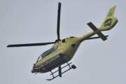 Morten 10 september 2023 - LN-OUH besøker Høyenhall, det er Norsk Luftambulanse som kommer med sin Airbus H135 Lege Luftambulansetjenesten fra 2018