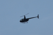 Morten 23 september 2023 - Robinson R44 over Høyenhall, her kom jeg for sent ut. Men når jeg ser på antennene så gjetter jeg på LN-OAQ som er en Robinson R44 Raven II fra 2008 som Helikopterdrift eier