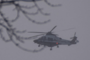 Morten 3 februar 2023 - LN-ORA over Høyenhall, det er Politiet som er ute i snøværet og ingen fugl er ute nå