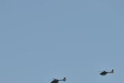 Morten 2 august 2024 - To luftambulansehelikoptre over Høyenhall, jeg har vel aldri tatt bilde av to samtidig noen gang. Her fikk jeg med en fugl også