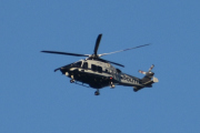 Morten 5 august 2024 - LN-ORA over Høyenhall på kvelden, det er Politiet som er ute med sin Leonardo AW169 fra 2019