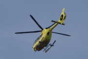 Morten 20 januar 2024 - LN-OOB over Høyenhall, det er Norsk Luftambulanse som kommer med sin Airbus H145 Luftambulansetjenesten fra 2014