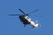 Morten 6 mars 2024 - LN-ORC over Høyenhall, det er Politiet som kommer med sin nyeste Leonardo AW169 fra 2019