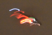 Morten 30 desember 2025 - Politihelikopter besøker Høyenhall på kvelden, men en vakker dag så har jeg klokkeslett på alle bildene av Politiet - God Jul og Godt Nyttår :-)