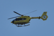 Morten 28 juli 2025 - LN-OOT besøker Høyenhall, klokken er 15.33 og dem kommer med sin Airbus H145 Lege Luftambulansetjenesten fra februar 2018