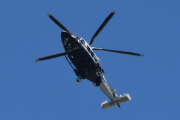 Morten 27 juni 2025 - LN-ORA over Høyenhall, klokken er 11.14. Det er Politiet som kommer med sin Leonardo AW169 som dem fikk i juni 2019