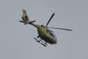 Morten mandag 8 september 2025 - Norsk Luftambulanse over Høyenhall, klokken er 14.35 og jeg ser at det er en Airbus H145 Lege Luftambulansetjenesten. Jeg hører dem, jeg ser dem, men det er ikke alltid jeg rekker og ta bilde