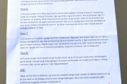 Dette er andre ark en som min kone leser