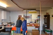 Selvbetjening på kafeen i dag, men vaflene var klare og kaffen like så