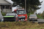 Redningsbilen bak er ikke så spennende men bilen til høyre er det. Her ser vi en Chrysler Sunbeam 1600 Super fra 1977, en god gammel veteran dette