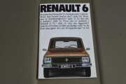 Og denne fikk jeg av dem, en salgsbrosjyre på Renault 6. Og hvis dere ser på grillen så er det bilen min som blir beskrevet