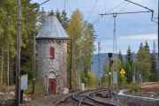 Jeg gjør en stopp ved vanntårnet nord for Stryken stasjon, det er Gjøvikbanens eneste gjenværende vanntårn og det var bare flaks at jeg så det