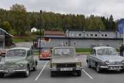 Eller hva med en Renault 6 og en Renault 4CV og en Renault Dauphine Gordini i samme bilde. Da har vi biler fra 50, 60 og 70 åra foran oss