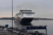 Nå kommer Kiel båten vår som vi skal på tur med