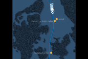 Hadde jeg klart å holde meg våken hadde det hvert morsomt når båtene passerer hverandre, men det må bli en annen gang