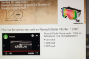 Men det er kanskje greit, for når vi får første spørsmål så er det ganske enkelt. Men jeg har bilen i 1/87 skala og der sier de at hastigheten var 308 km. Kanskje størrelsen teller?