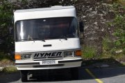 Neste var nesten, bare to år til. Det er en Citroen Hymer Mobil 534 fra 1992