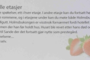 Men det tok sin tid, har aldri opplevet en mer spennende meny. Alle de historiene da. Min kone så et spøkelse på natten - trodde hun