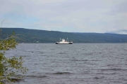 Dette er Randsfjorden og her ser du Randsfjordferja