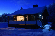 Koselig hytte og så er det godt og varmt der inne
