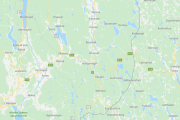 Vi har selvfølgelig Googla koordinatorene som vi fikk og dette var reiseveien. Vi er kjent til rundkjøringa i Kongsvinger men så er vi på ukjente trakter