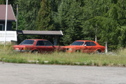 Vi nærmer oss, en Ford Granada og en Ford Taunus, årstallet klarer jeg ikke