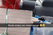 Et par dager etterpå var de og hentet alle gavene de hadde fått