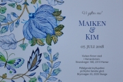 Invitasjonskortet hvor fargene matcher med det som skal komme senere