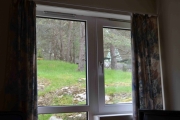 Utsikten fra hotell vinduet