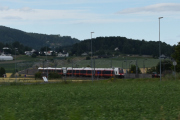 Dette er toget som går igjennom tunnelen i Holmestrand