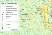 Ok, her har vi Blåeenga kartet som skal vise oss hvor vi skal gå