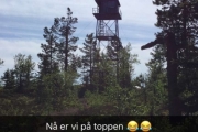 Som dere leser, her er utsiktsposten. Vi har kommet til målet