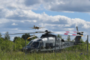 Politihelikopteret LN-ORC Leonardo AW169 og en Saab 91B-2 Safir i samme bilde er ikke hverdagskost
