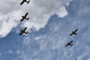 Slik formasjonsflyvning er ikke noe jeg ser hver dag nemlig