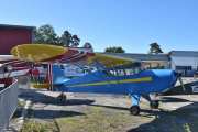Ikke ofte jeg melder pass når det gjelder et fly, men denne fant jeg ikke ut av. Joda, det er en Interstate Cadet S-1A fra 1942 som kommer til og hete LN-SIA senere