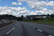Vi er ved Slependen og ser Cubus Oppdal foran oss og trafikken går fint
