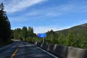 Da kjører vi ut av Viken fylkeskommune og inn i Vestfold og Telemark fylkeskommune og vi er i Notodden kommune