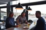 Her er forresten de jeg skal reise med - Erik - Vidar - Roger