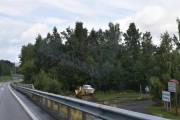 Vi er ved Biristrand camping, der skal det være fint. Men det var ingen veteraner her, bare et par båter og en hjullaster tror jeg det heter