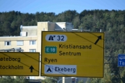 Her har vi avkjøringen til Ryenkrysset, ingen flere Renault-er på denne strekningen