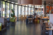 Inne fra restauranten, samme som når vi stopper på Kløfta