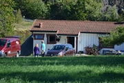 Nesten fremme til hytta og der står dem
