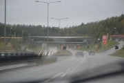 Her spiste vi frokost på turen utover til Sandefjord, ble litt fint selv om regnet og vinduspusserne gjorde sitt
