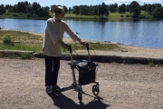 Nå skal vi gå langs med Bogstadvannet, kanskje vi ser noen fugler