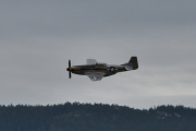 Her kommer Biltema Air Show med sin Cavalier F-51D Mustang II fra 1944