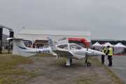 Vi har noen flyskoler som er utstilt her også, dette er LN-PFN som er en Diamond DA-42 NG Twin Star som Pilot Flight Academy eier. Dem holder til på Sandefjord lufthavn Torp