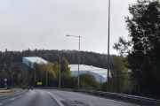 Vårt tradisjonelle bilde på vei oppover, Snøhallen i sikte