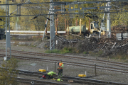 Det er vel på en søndag det ikke går så mange tog så man kan få jobbe i fred