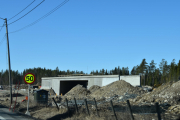 Mellom Elverum og Hamar ser det ut som en byggeplass, lite trolig at vi for se Elg